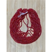 öztürk Jan Jan Açık Bordo 12DIZI. Çekoslovakya, Adana, Hapishane Işi, Iğne Oyası Kum Boncuğu.