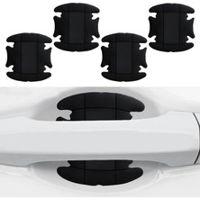 Otohousse Dış Kapı Kolu Koruma Bandı Silikon 4 Parça Siyah