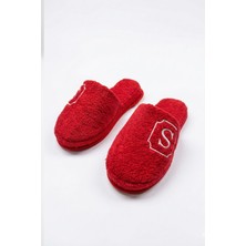 Ender Home S Harf Nakışlı Banyo ve Ev Havlu Terliği – %100 Pamuk Kaymaz Kalın Taban