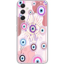 Manitoba Samsung Galaxy M14 Uyumlu Baskılı Yumuşak Silikon Şeffaf Telefon Kılıfı