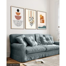 Evine Moda Soyut 3 Parça Ahşap Çerçeveli Tablo