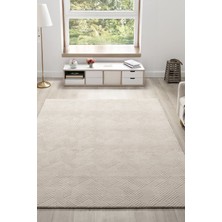 Maisoria Home  Rölyef Halı Kaymaz Tabanlı Makinada Yıkanabilir Leke Tutmaz Vizon Kesme Halı Salon Yolluk