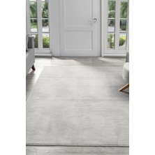 Maisoria Home  Rölyef Halı Kaymaz Tabanlı Makinada Yıkanabilir Leke Tutmaz Krem Kesme Halı Salon Yolluk