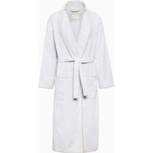 Brunello Cucinelli Alabastro Italyan Işçiliği Logo Işlemeli Terry Bornoz