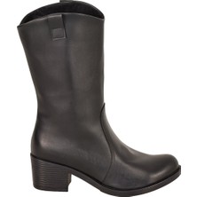 Noosy Kalın Topuklu Siyah Kadın Bot