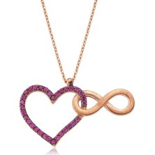 Katre46 925 Ayar Gümüş Kalbim Sonsuza Kadar Seninle Kolye