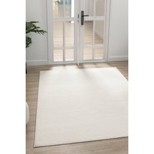 Maisoria Home  Rölyef Halı Kaymaz Tabanlı Makinada Yıkanabilir Leke Tutmaz Krem Kesme Halı Salon Yolluk