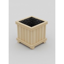 Ceritoğlu Ahşap Büyük Boy Saksı-Çok Amaçlı-Bahçe Saksısı-Ağaç Saksısı-Boyanabilir