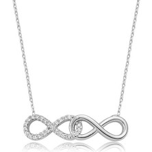 Katre46 925 Ayar Gümüş Sonsuz Aşk Kadın Gümüş Kolye
