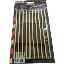 Otohousse U Tip Geçmeli Havalandırma Nikelaj Şerit Çıta Ince 20CM 10 Parça Gold