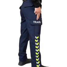 Asker Vadisi Trafik Jandarması Pantolonu Lacivert Renk Reflektörlü Cep Kapakları Nakışlı Yazılı Yönetmeliğe Uygun