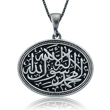 Katre46 925 Ayar Gümüş Kelime-I Tevhid Gümüş Kolye
