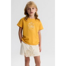 Nk Kız Çocuk Full Bloom Tshirt 4-8 Yaş Sarı
