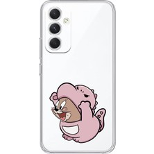 Manitoba Samsung Galaxy M14 Uyumlu Baskılı Yumuşak Silikon Şeffaf Telefon Kılıfı