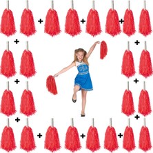 Dinç Store 44 Kırmızı Gösteri Ponponları 12 Çift Dinç Store