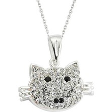 Katre46 925 Ayar Gümüş Kedi Kadın Gümüş Kolye