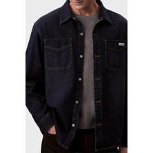 Calvin Klein Regular Fit Pamuklu Uzun Kollu Kot Gömlek LV04RD709GZYC Erkek Kot Gömlek LV04RD709G Zyc