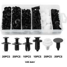 Otohousse 100 Parça Universal Oto Tampon Trim Döşeme Plastik Raptiye Klips Seti