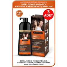 Morfose Beyaz Kapatıcı Şampuan Koyu Kahve 420 ml 3 Adet