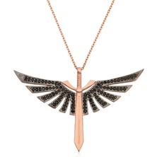 Katre46 925 Ayar Gümüş Mikailin Kılıcı Kadın Gümüş Kolye