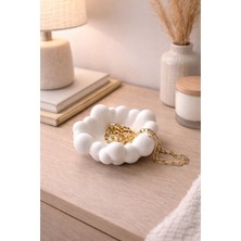 Akanart Vernikli Bulut Beton Takı Tabağı ve Anahtarlık