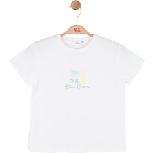Nk Kız Çocuk Etnik Tshirt 8-14 Yaş Ekru