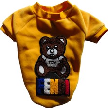 Patilemece Sarı Polar Köpek Sweatshirt Model 3