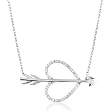 Katre46 925 Ayar Gümüş Aşk Oku Kadın Gümüş Kolye