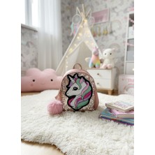 Huma Butik Takı Aksesuar Unicorn Desenli Simli Kız Çocuk Sırt Çantası – Sevimli ve Hafif
