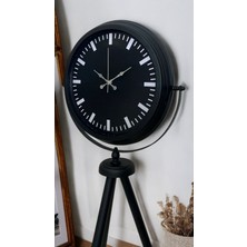 Zentime Siyah Lüks Sade Tripod Ayaklı Saat