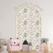 Çocuk Bebek Odası Duvar Sticker Seti | Bir Varmış Yazısı + Çerçeve | Duvar Dekoru & Karne Hediyesi, Çocuğunuzun Odasına Masal Dokunuşu, Yeni Doğan Hediyesş, Torun Hediyesi, Kitap Okuma Köşesi