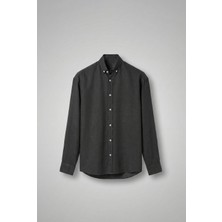 Abluka Online Erkek Oversize Basic Rahat Gömlek Siyah