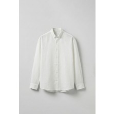 Abluka Online Erkek Oversize Basic Rahat Gömlek Beyaz