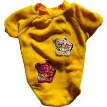 Patilemece Sarı Polar Köpek Sweatshirt Model  4