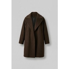 Abluka Online Erkek Oversize İtalyan Kaşe Kaban Kahve