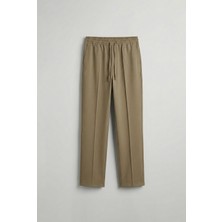 Abluka Online Erkek Beli Lastikli Baggy Pantolon Açık Kahve
