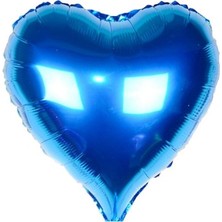 Tncline Mavi Kalp Uçan Folyo Balon 80 Cm. (Tunçline)