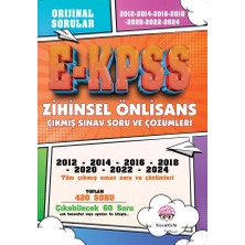 Kocakafa Yayınları Zihinsel Önlisans (Tekli) 2012-2024 Öıkmıştüüm Sınav Soruları ve Çözümleri Kitabı