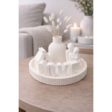 Akanart Love Yazılı El Yapımı Beton Set – 5’li