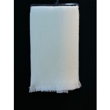 Takışık Beyaz Düz Yumuşak Dokulu Şal 75×195 cm