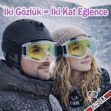 Glaswen 2 Adet Kayak Gözlüğü Aynasız Gökkuşağı Ventilli Güneş Kar Koruyucu Gözlük Uv Korumalı Snowboard Glasses Gözlük