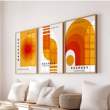 Pam Studio Bauhaus Tarzı 3’lü Poster Seti – Geometrik Modern Sanat, Minimalist Duvar Dekoru