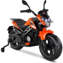 Babyhope 447 Motocross Akülü Motor Çocuk Motoru 12V Turuncu