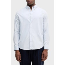 Calvin Klein Pamuklu Regular Fit Klasik Yaka Uzun Kollu Gömlek LV140EM125CIQ Erkek Gömlek LV140EM125 Cıq