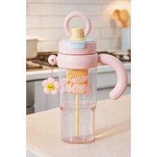 Valletta Portosino Bpa Içermez Kolay Taşınabilir Detoks Bölmeli Su Matarası 1200ML (1.2l) Pembe