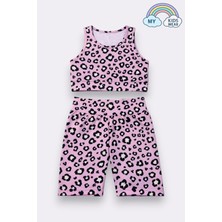 My Kids Wear Kız Çocuk Çok Amaçlı Desenli Mayo & Spor Takımı 12441