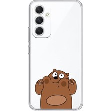 Manitoba Samsung Galaxy M14 Uyumlu Baskılı Yumuşak Silikon Şeffaf Telefon Kılıfı