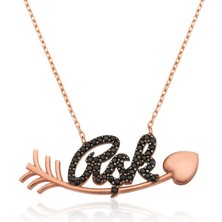 Katre46 925 Ayar Gümüş Kalbe Giden Aşk Kadın Gümüş Kolye