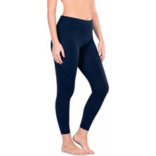 ByDon Pamuklu Penye Tayt Lacivert Günlük Esnek Yapılı Kumaş