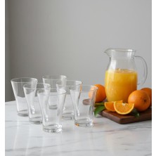 KH Kachkırhome Cam Su Bardağı Meşrubat Bardağ 6lı Set Şeffaf